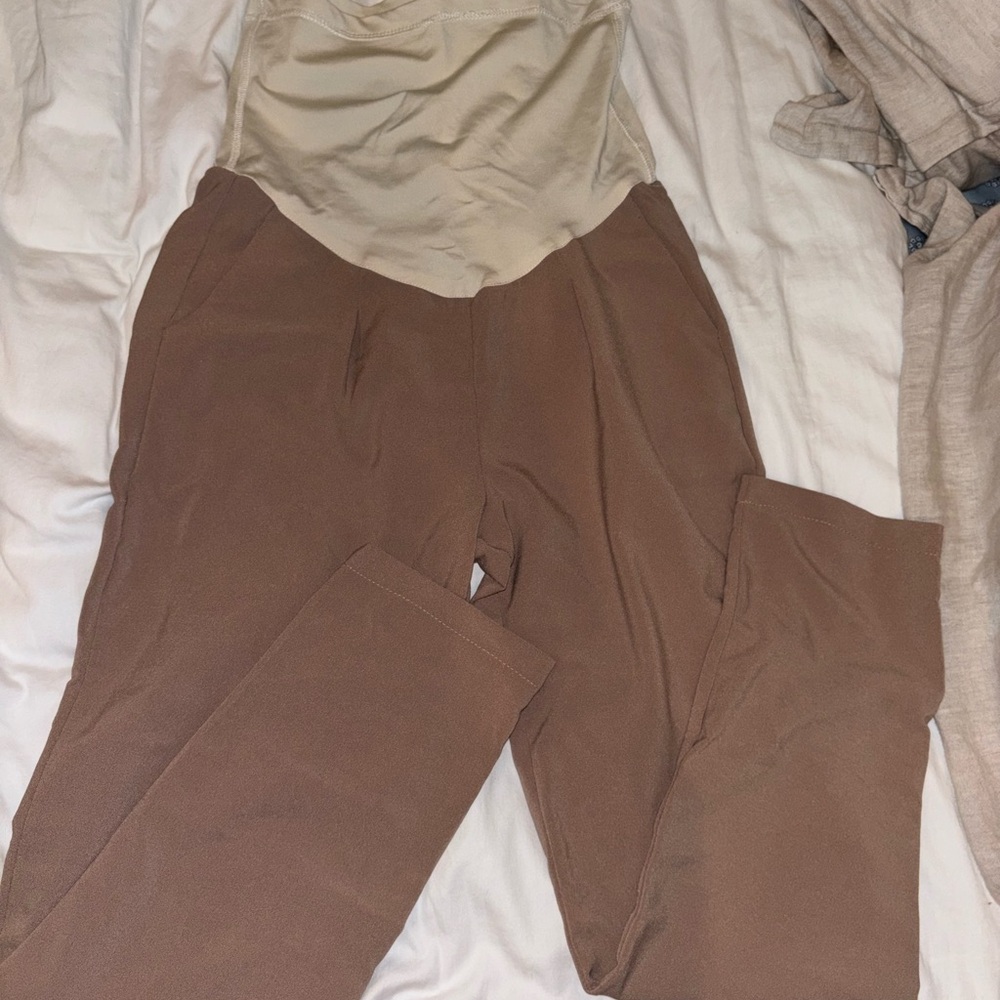 Women's Tan maternity Pants